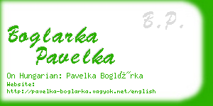 boglarka pavelka business card